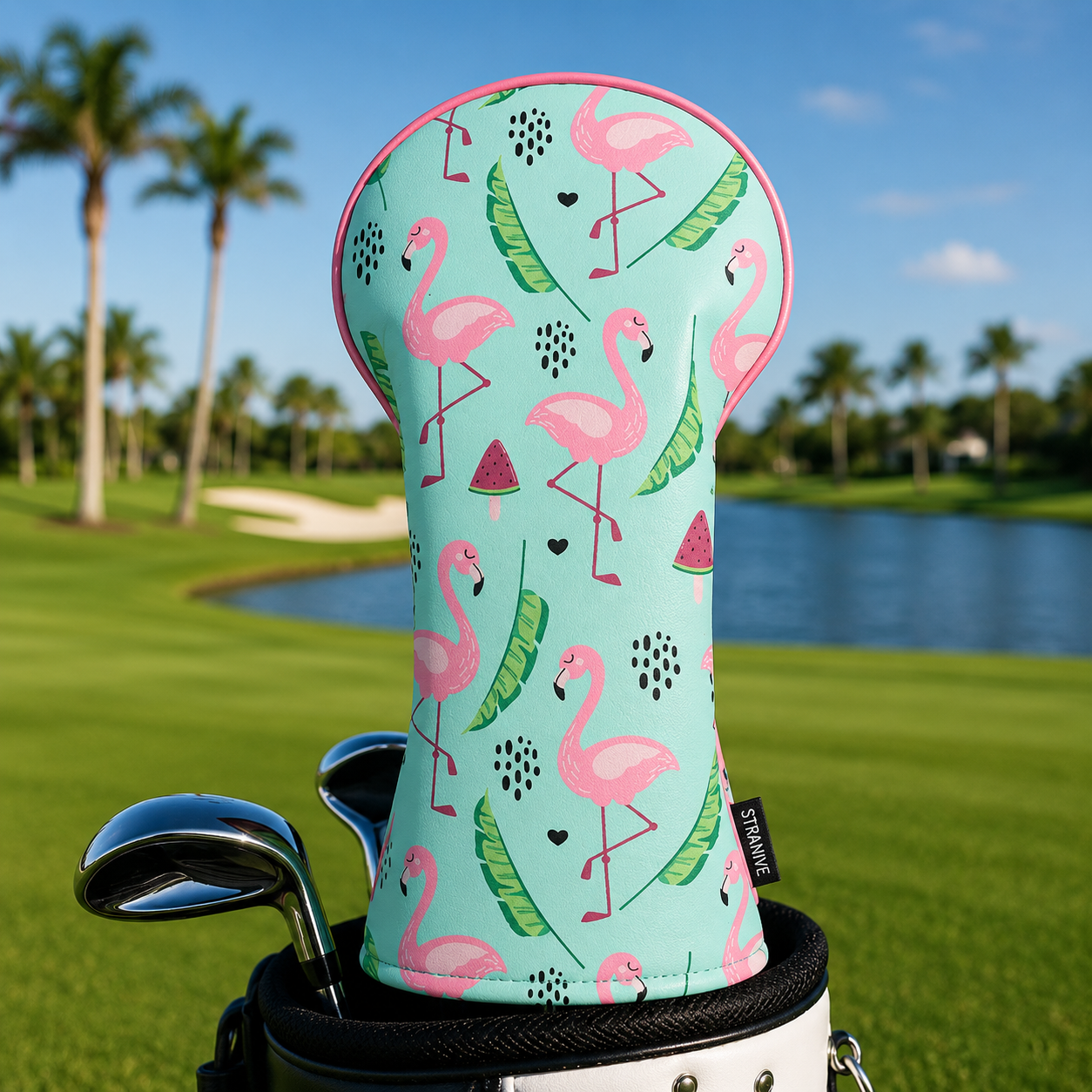 Pink Flamingo Driver Head Cover