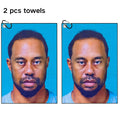 Tiger Design Funny Microfiber Premium Golf Towel, Printed Golf Towels for Golf Bags for Men&Women, Golf Accessories For Dad