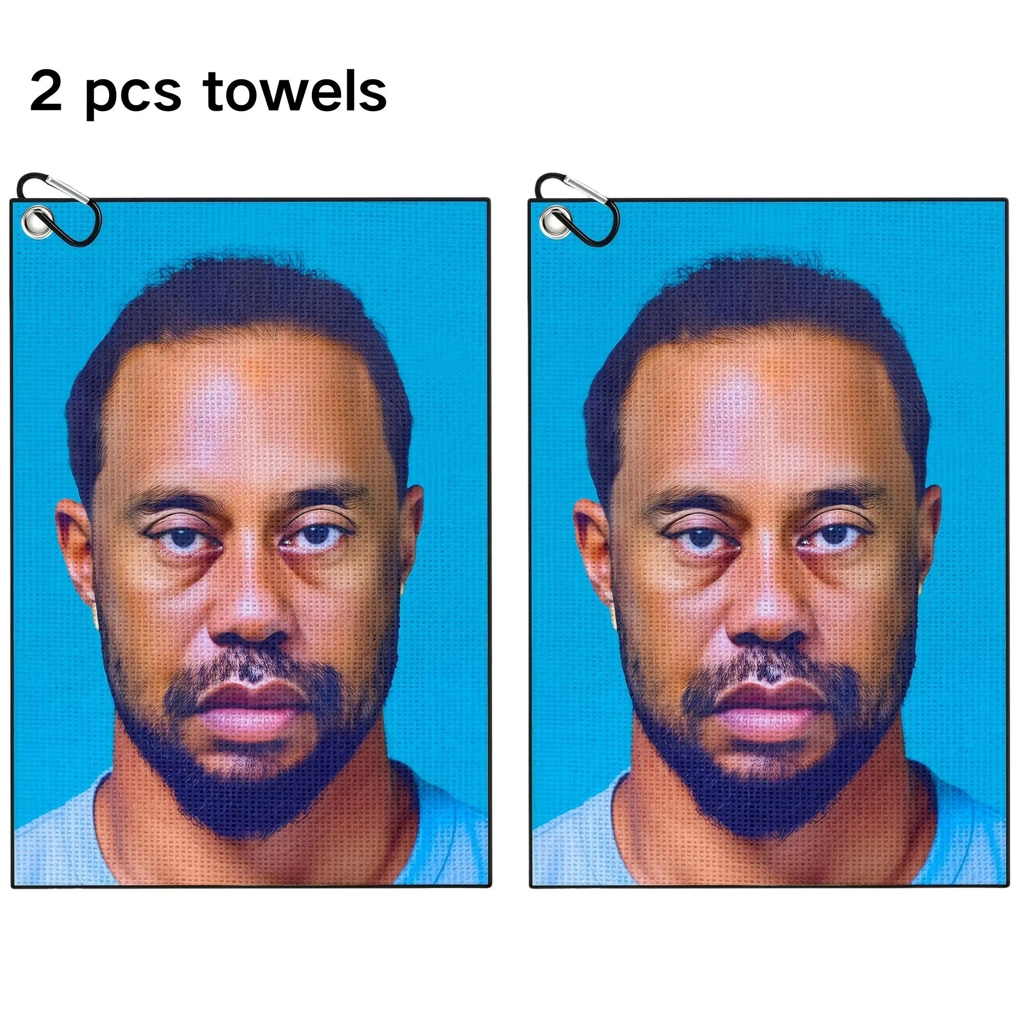 Tiger Design Funny Microfiber Premium Golf Towel, Printed Golf Towels for Golf Bags for Men&Women, Golf Accessories For Dad