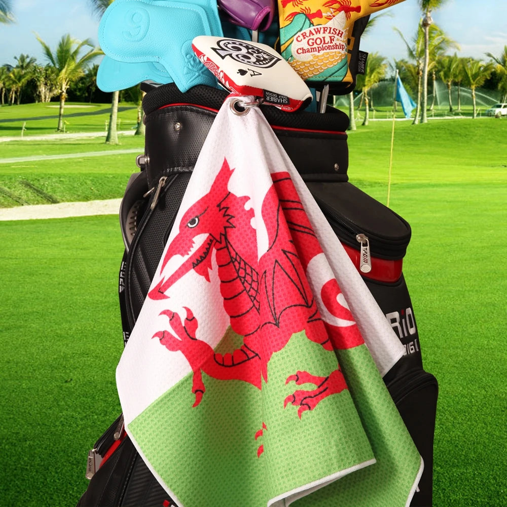 UK Union Jack Series Design Waffle Ployester 40 x 60 cm Golf Towel