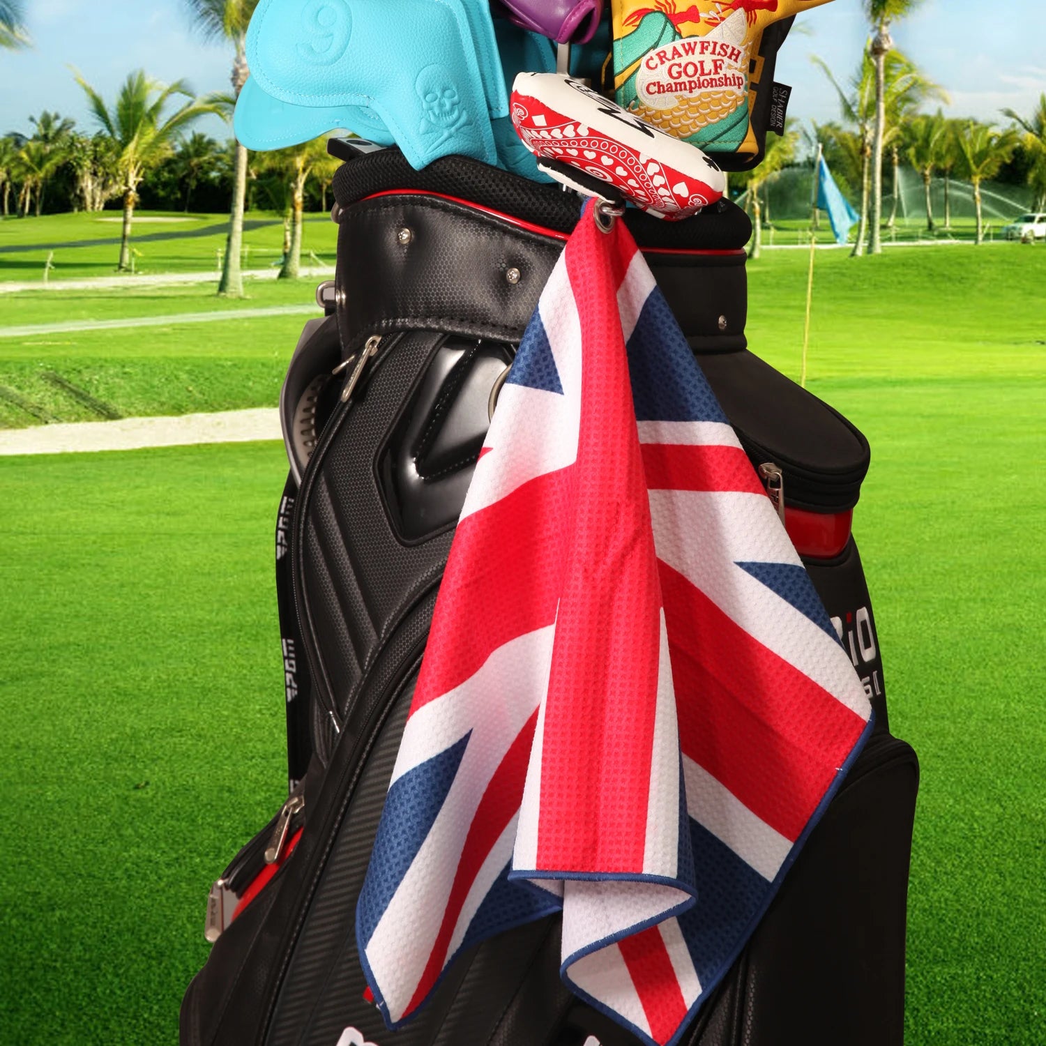 UK Union Jack Series Design Waffle Ployester 40 x 60 cm Golf Towel