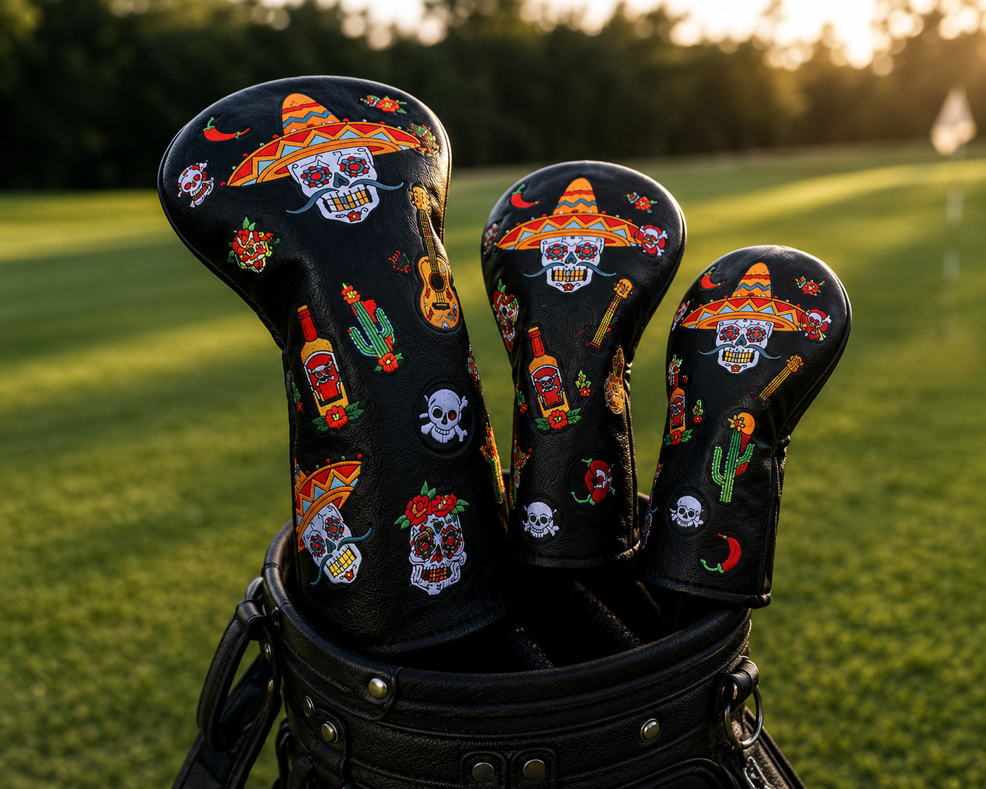 Sugar Skull Golf Headcover Set