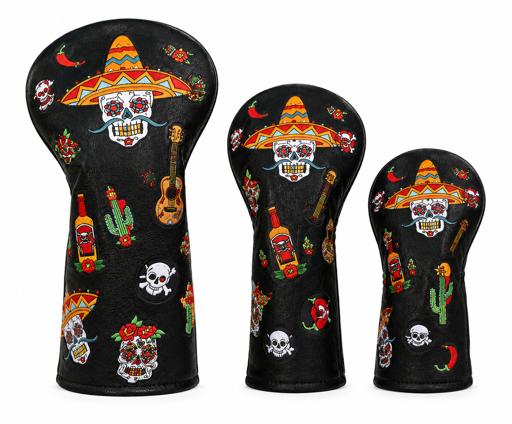 Sugar Skull Golf Headcover Set